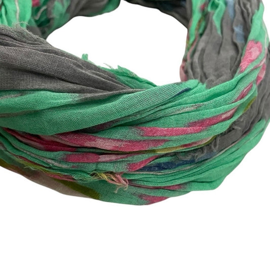 American Eagle Outfitters Green & Grey Abstract Infinity Scarf