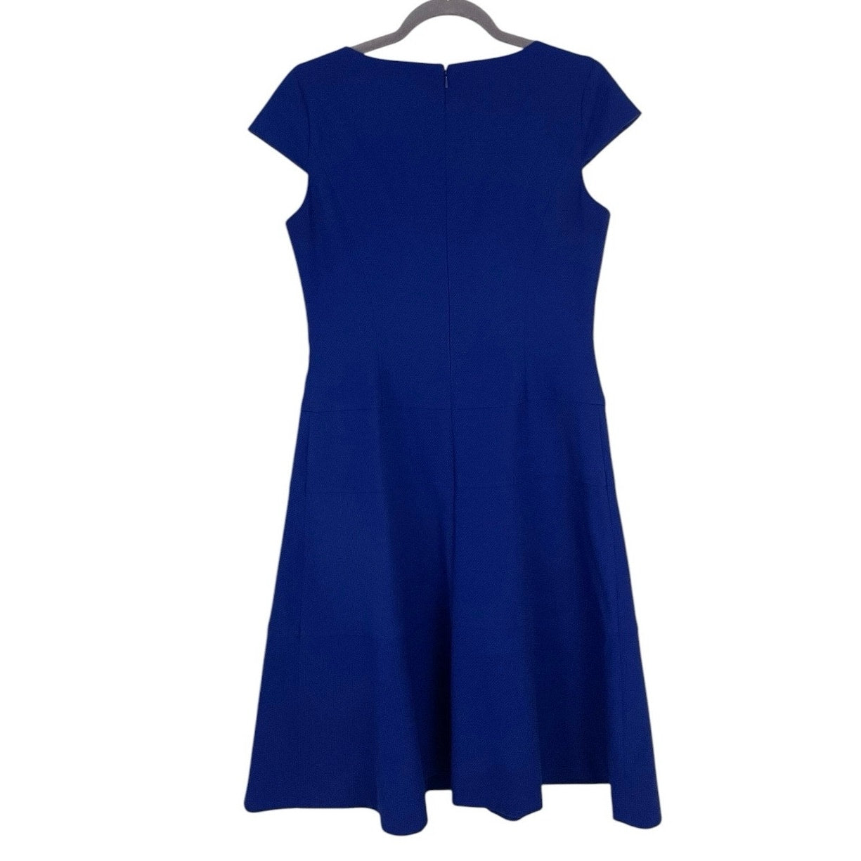 Anne Klein Vibrant Blue A-Line Short Sleeve Dress