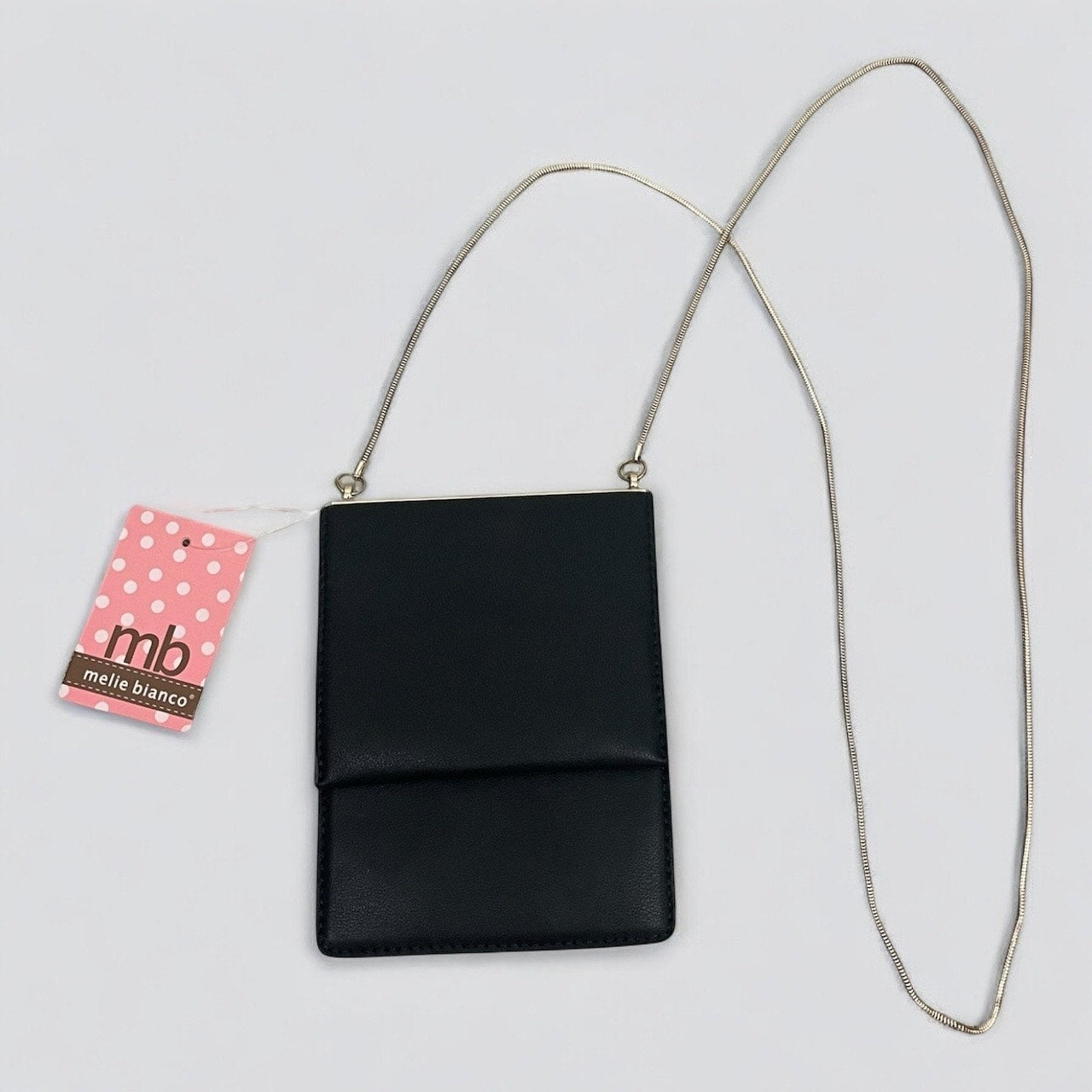 NWT Melie Bianco Ellie Black Leather Crossbody Purse