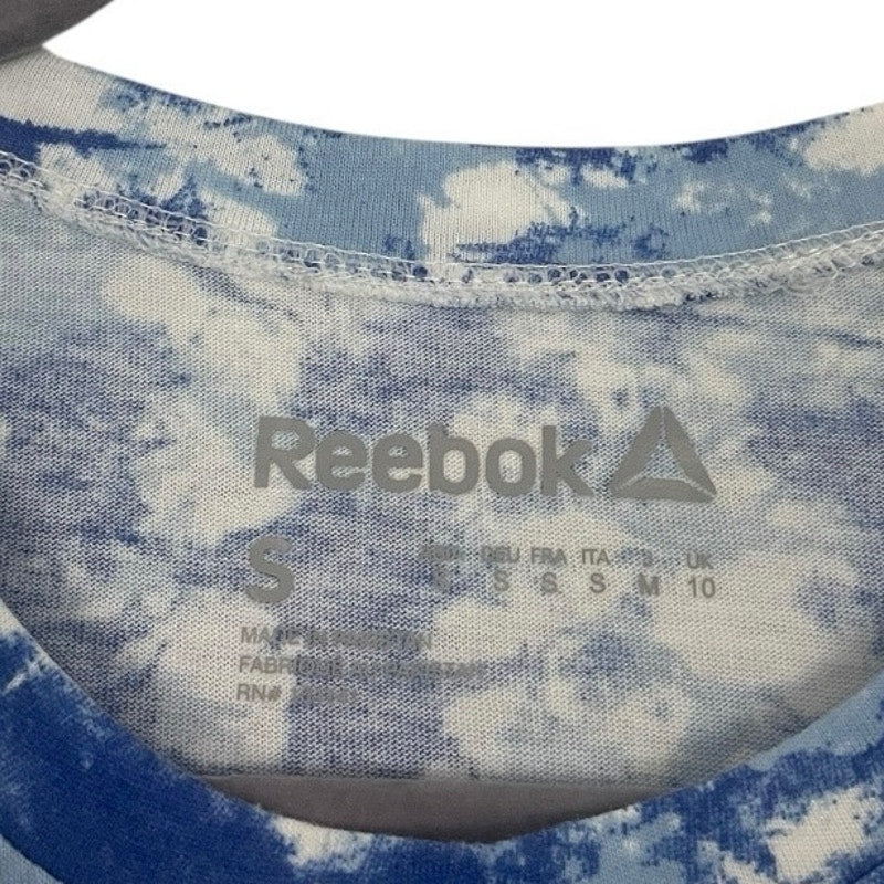 Reebok Blue & White Tie Dye Tank Top