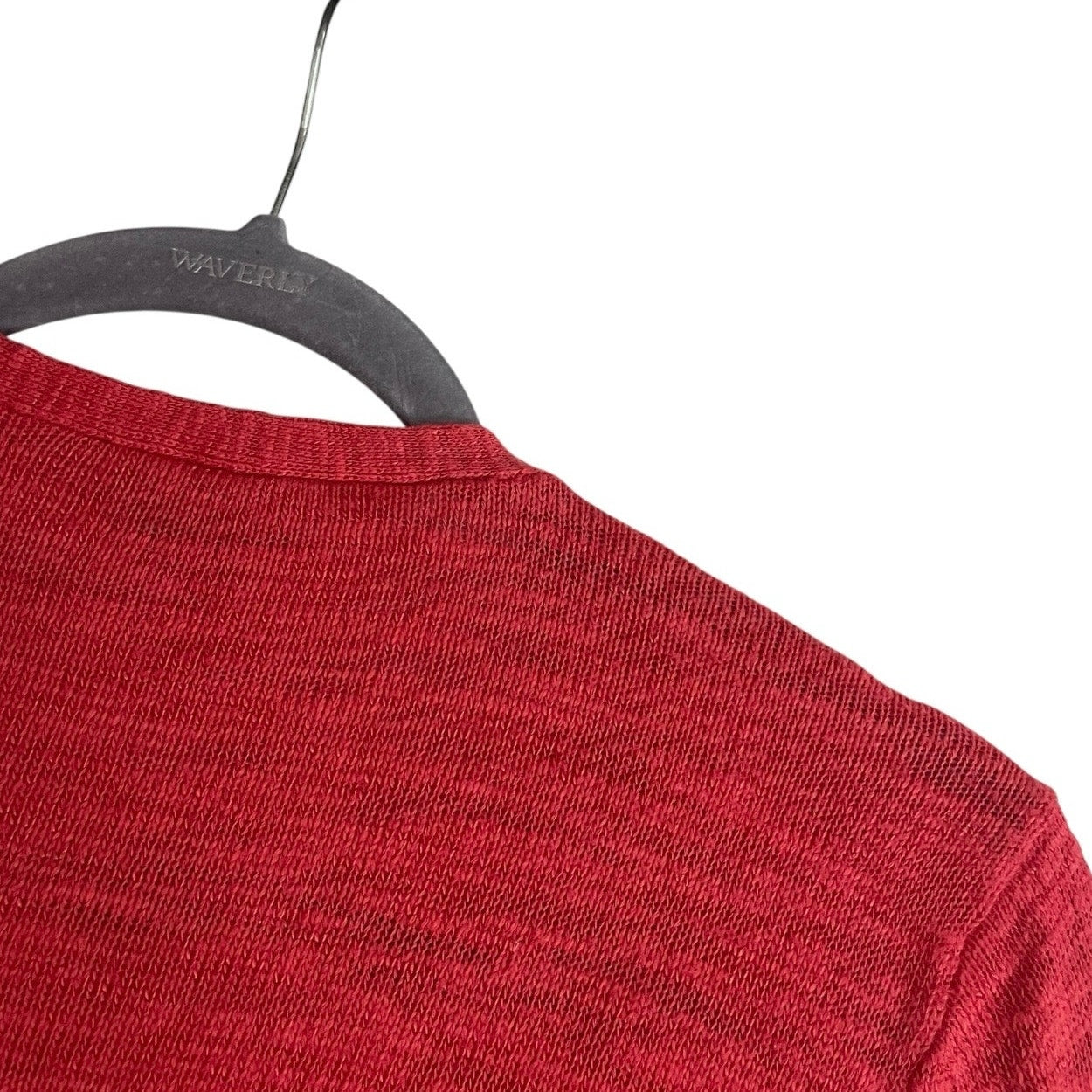 Chico's Coral Cropped Sleeve Cardigan Sweater