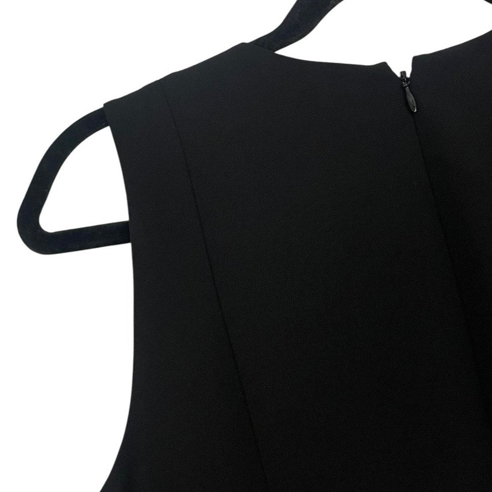 Talbots Petites Black A-Line V-Neck Dress