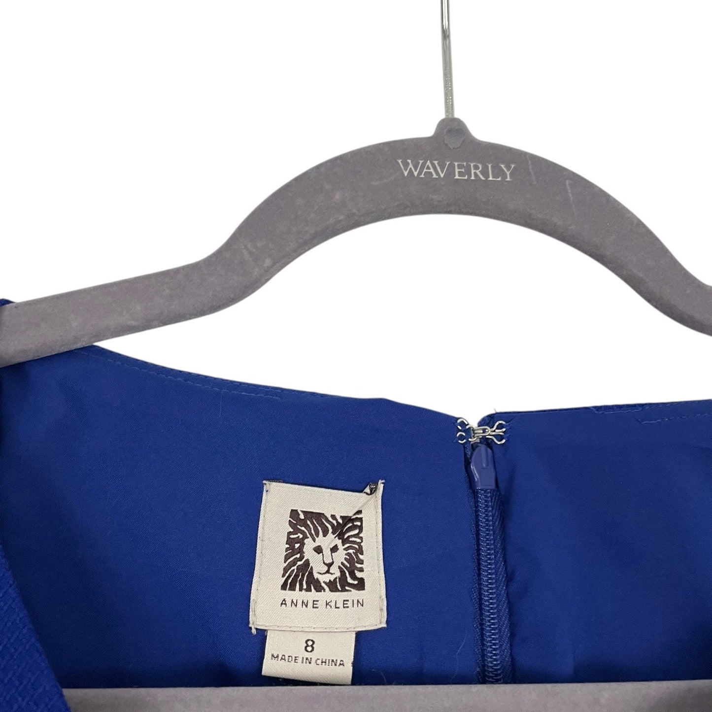 Anne Klein Vibrant Blue A-Line Short Sleeve Dress