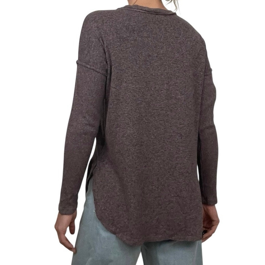 B Collection by Bobeau Purple Long Sleeve Top
