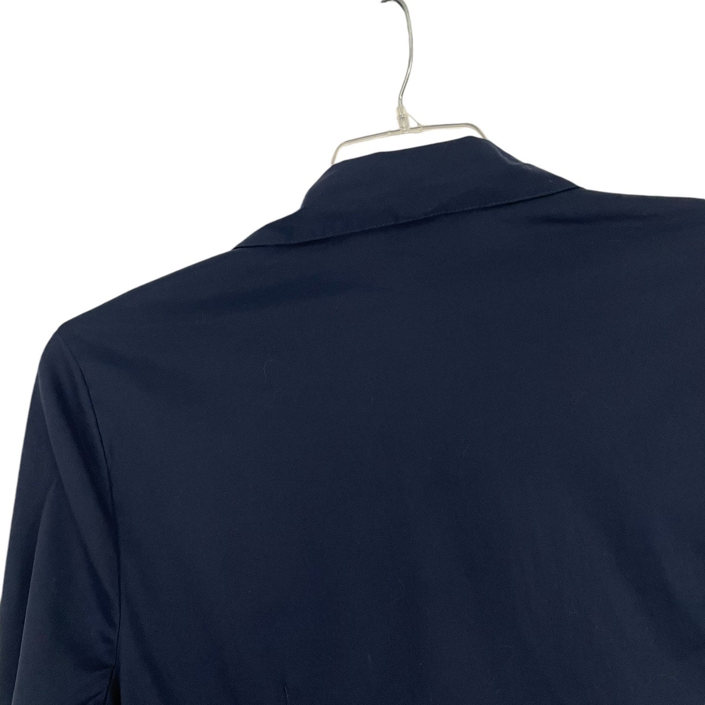 Talbots Navy Blue Stretch Long Sleeve Button Down Blouse