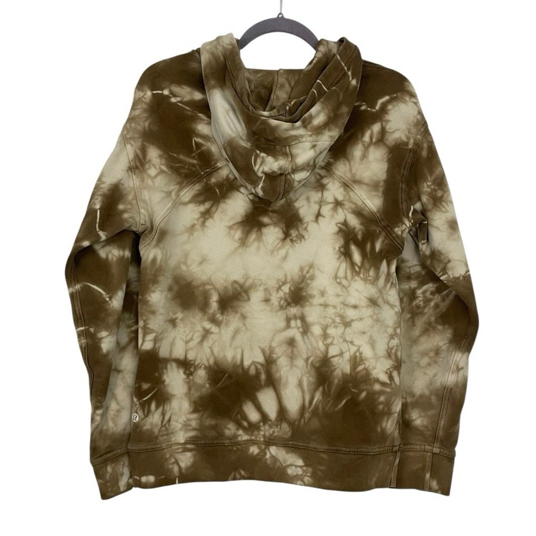 Lululemon Athletica Brown & Cream Tie Dye Hoodie Sweatshirt