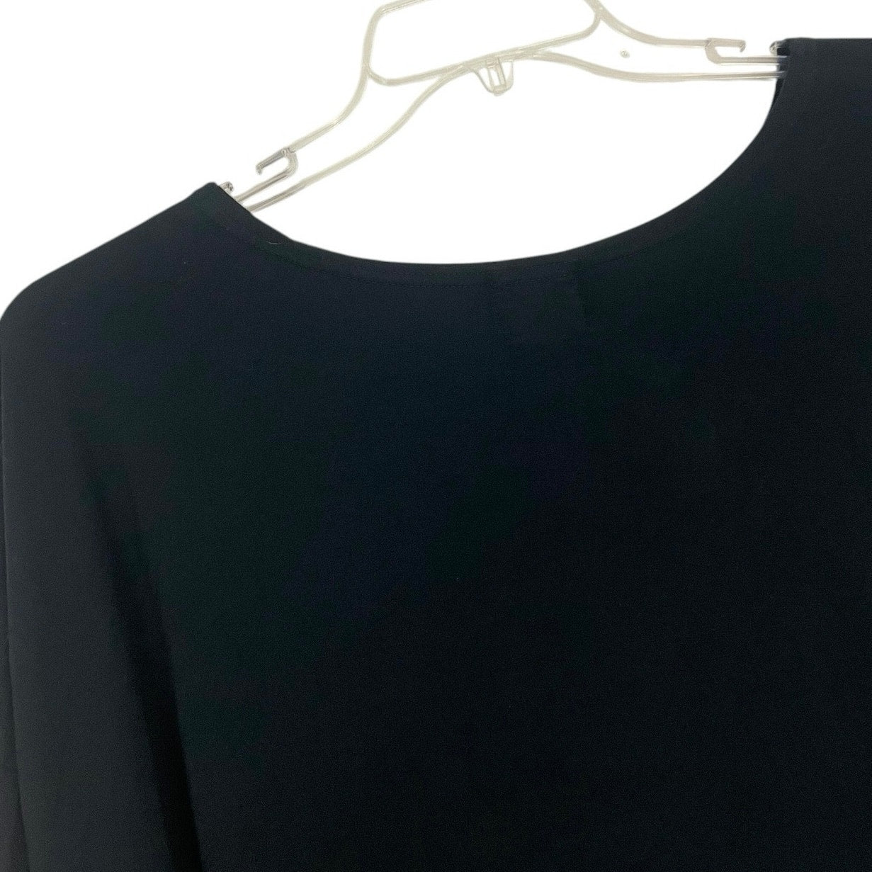 Lamixx Soft Black Long Sleeve Scoop Neck Blouse