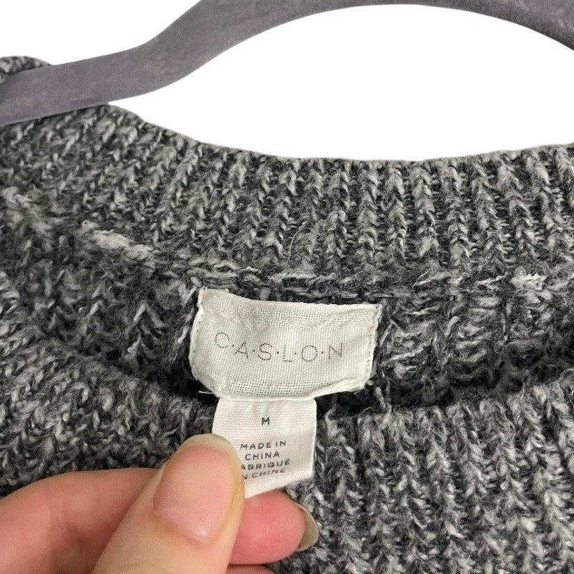Caslon Grey Knit Crewneck Sweater