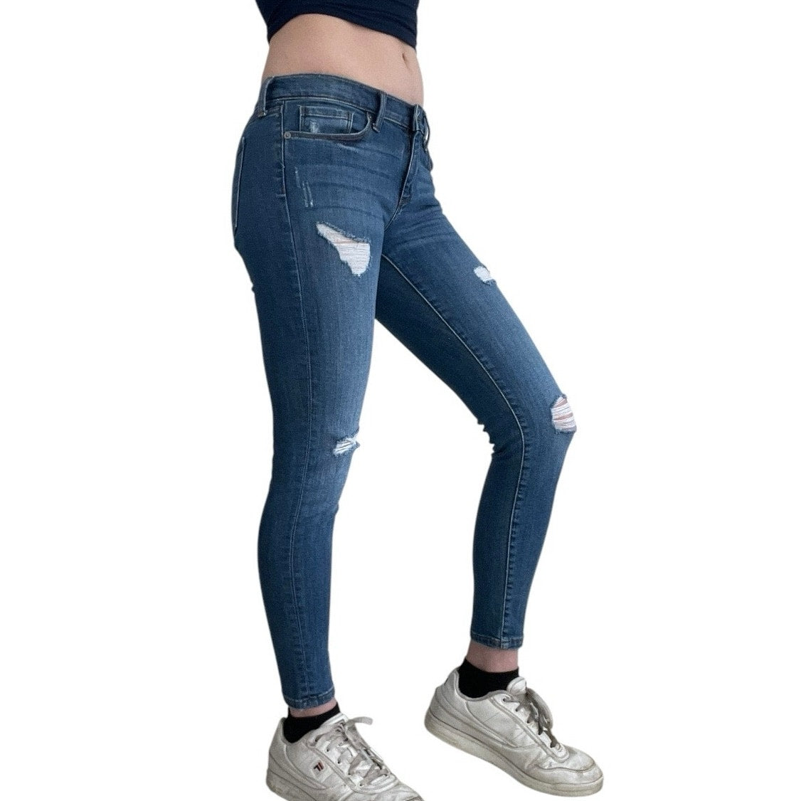 Banana Republic Distressed Skinny Ankle Jeans