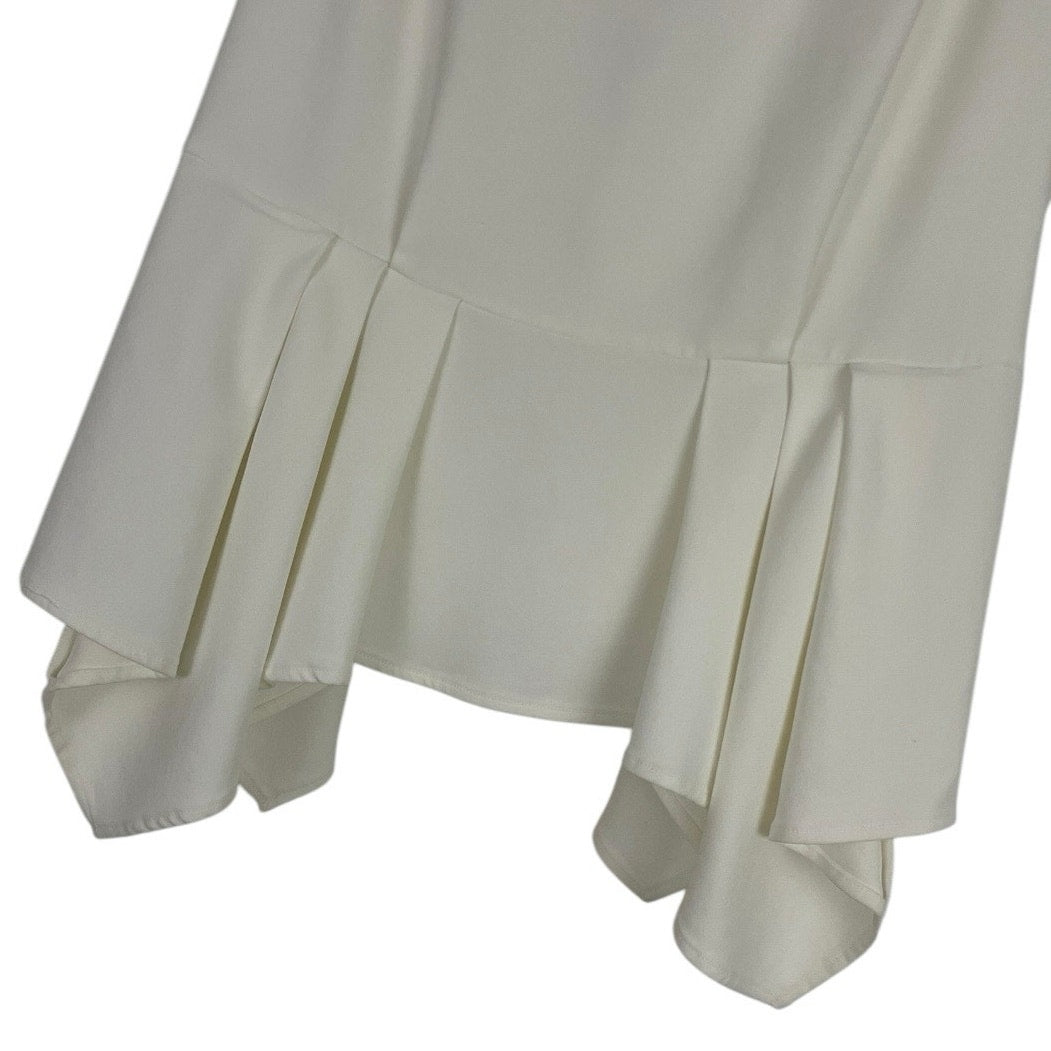 Doncaster White Asymmetrical Tank Top Blouse
