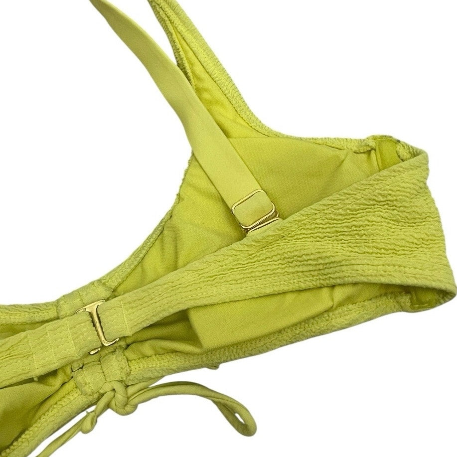 Xhilaration Vibrant Yellow Ribbed Padded Bikini