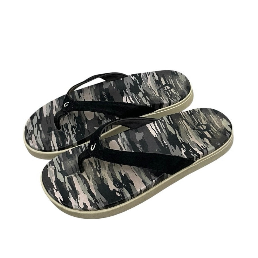 OluKai Camouflage Wet Grip Rubber Non-Marking Flip Flop Sandals