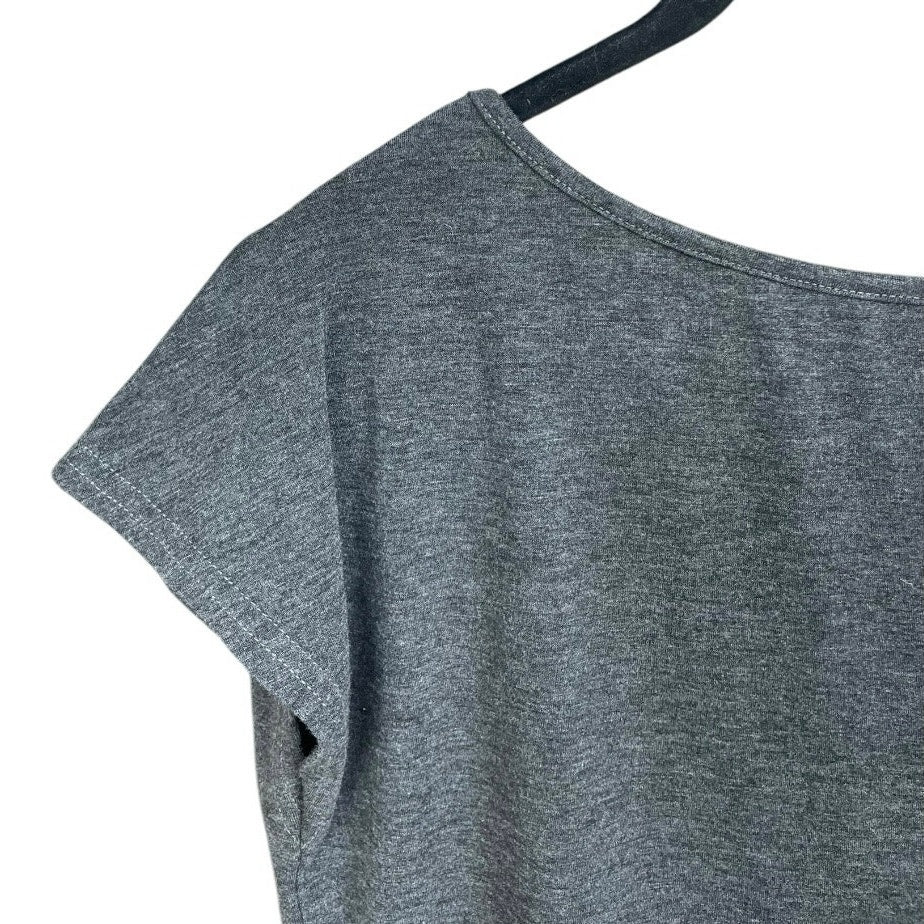 Soft Grey Asymmetrical Sleeve Blouse