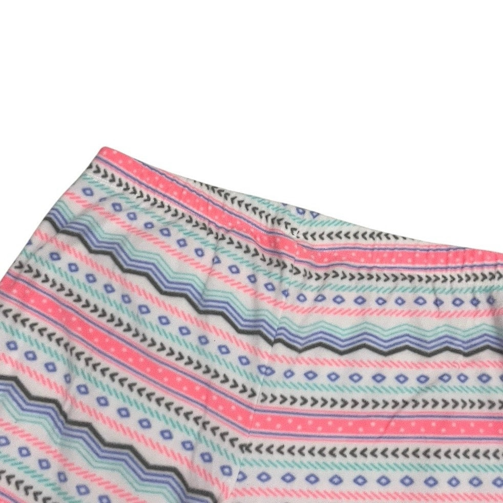 SO Intimates Soft Colorful Geometric Fluffy Striped Pajama Pants