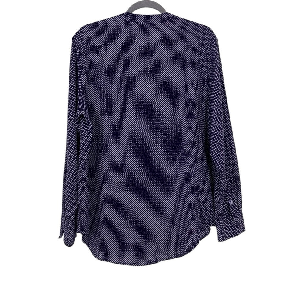 Apt. 9 Purple & White Long Sleeve Button Down Shirt
