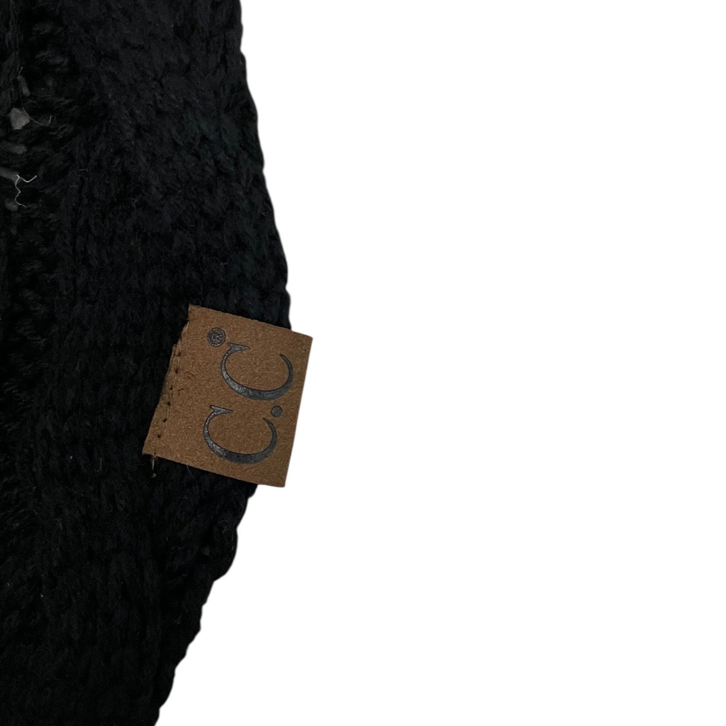 C.C Black Knit Infinity Scarf