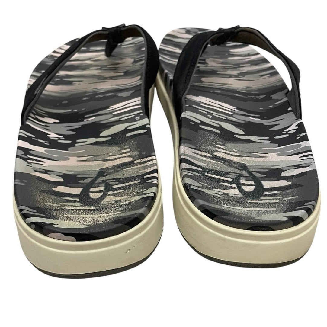 OluKai Camouflage Wet Grip Rubber Non-Marking Flip Flop Sandals
