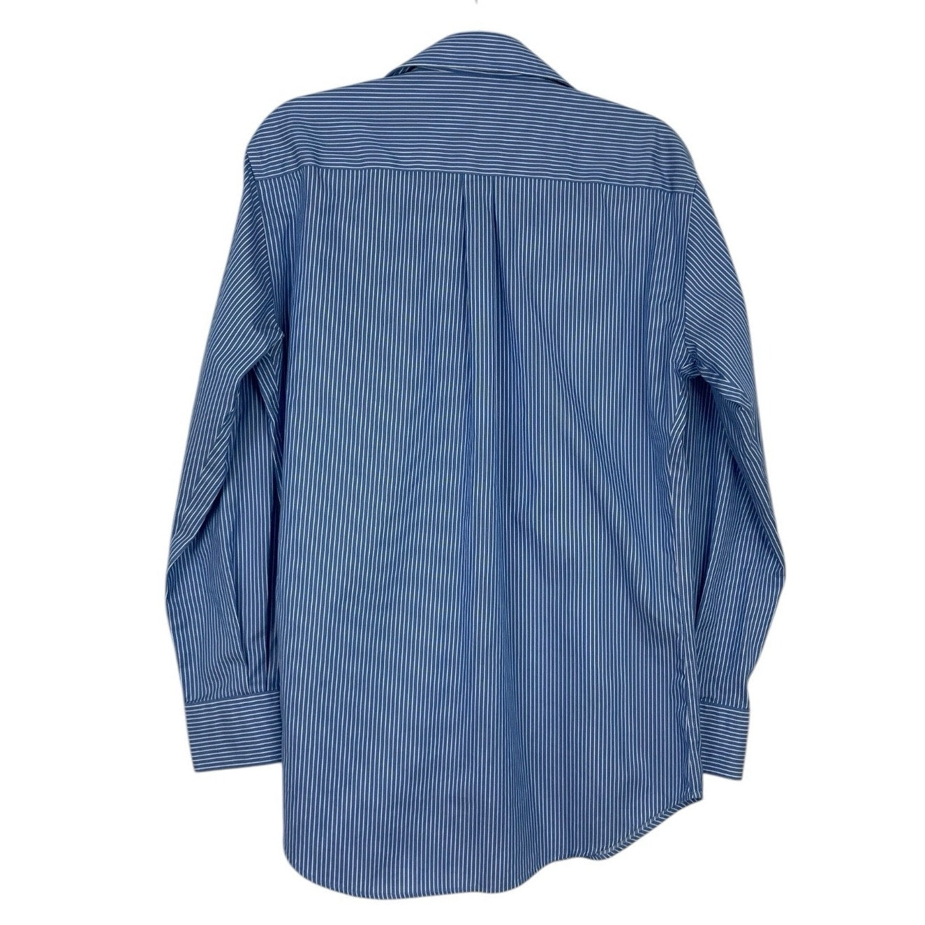 Peter Millar Mens Nanoluxe EasyCare Blue & White Striped Button Down Shirt