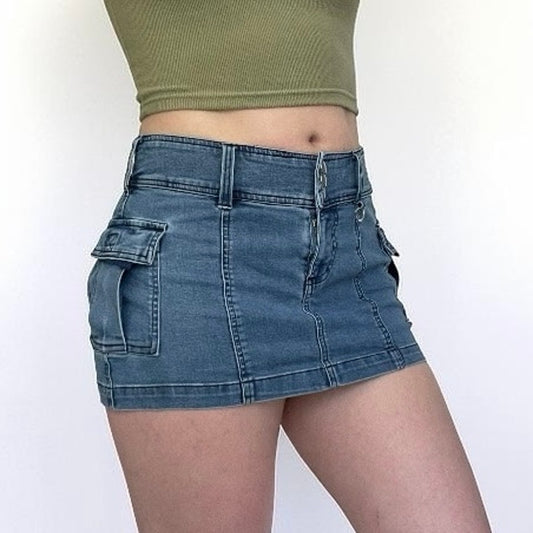 Urban Outfitters Denim Cargo Mini Skirt