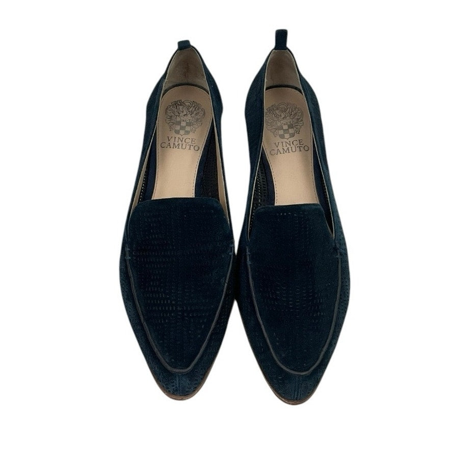 Vince Camuto VC-Kade Teal Suede Cutout Loafers