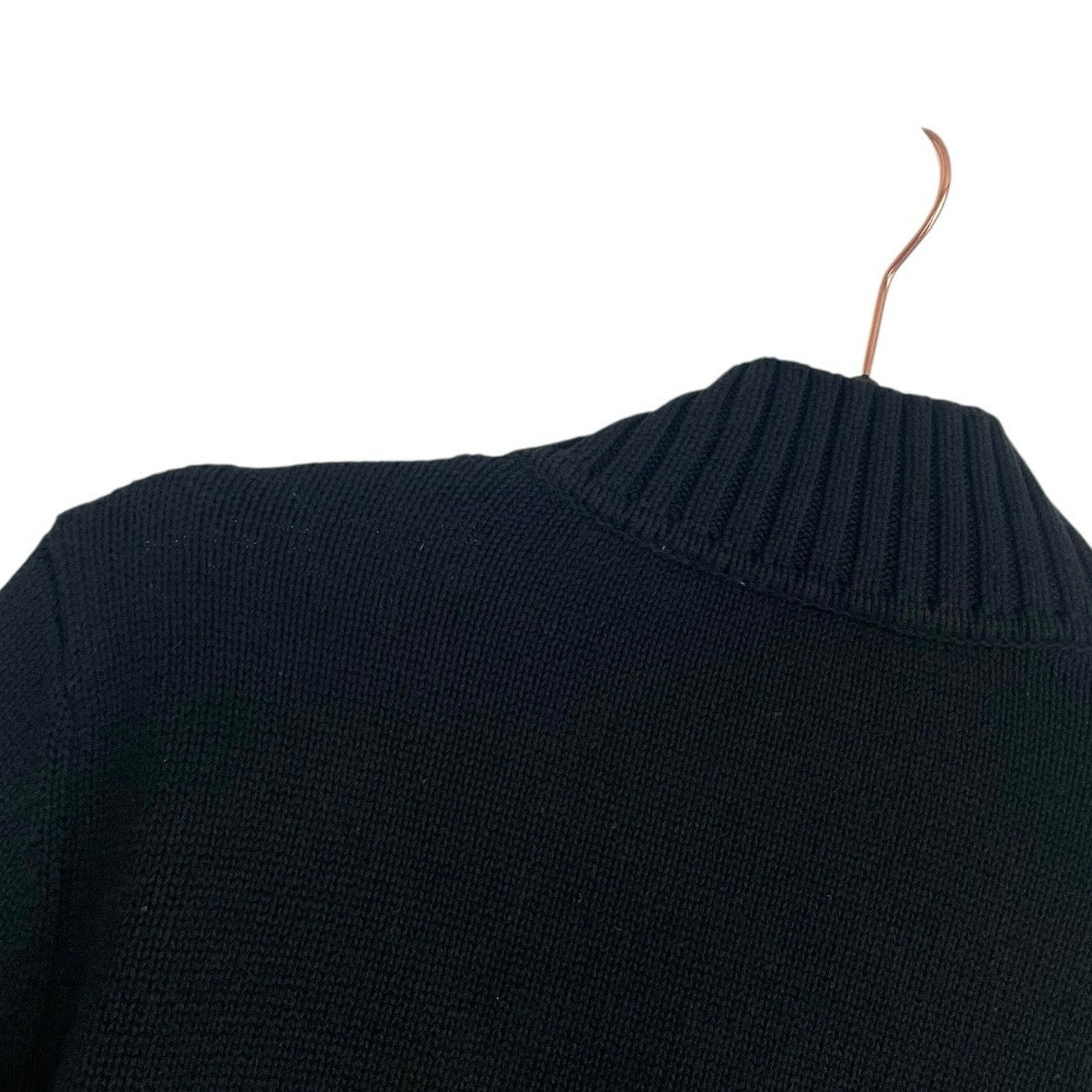 Croft & Barrow Black Knit Zip Up Jacket