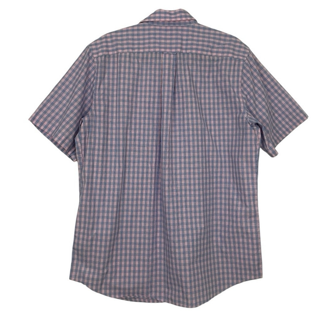 Croft & Barrow Mens Easy Care Pink & Blue Gingham Button Down Shirt