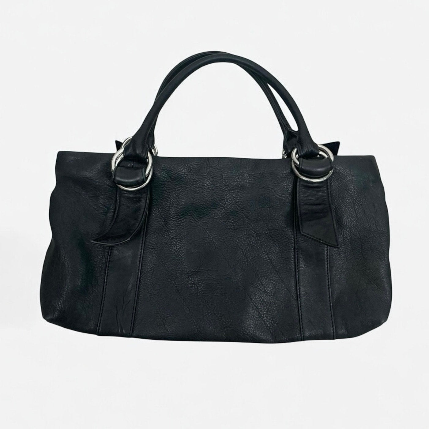 Express Design Studio Black Leather Shoulder Purse Bag