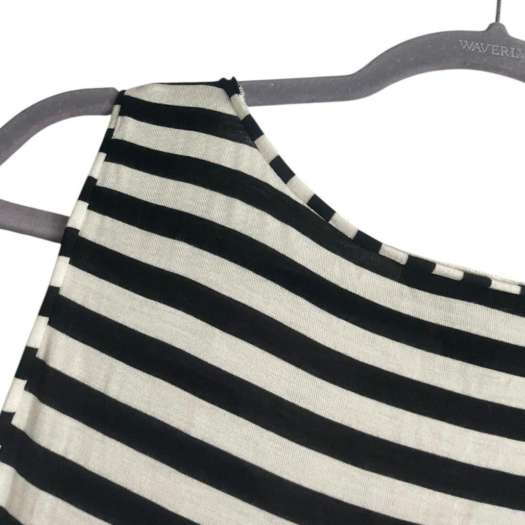 Style & Co. Black & White Striped Maxi Dress