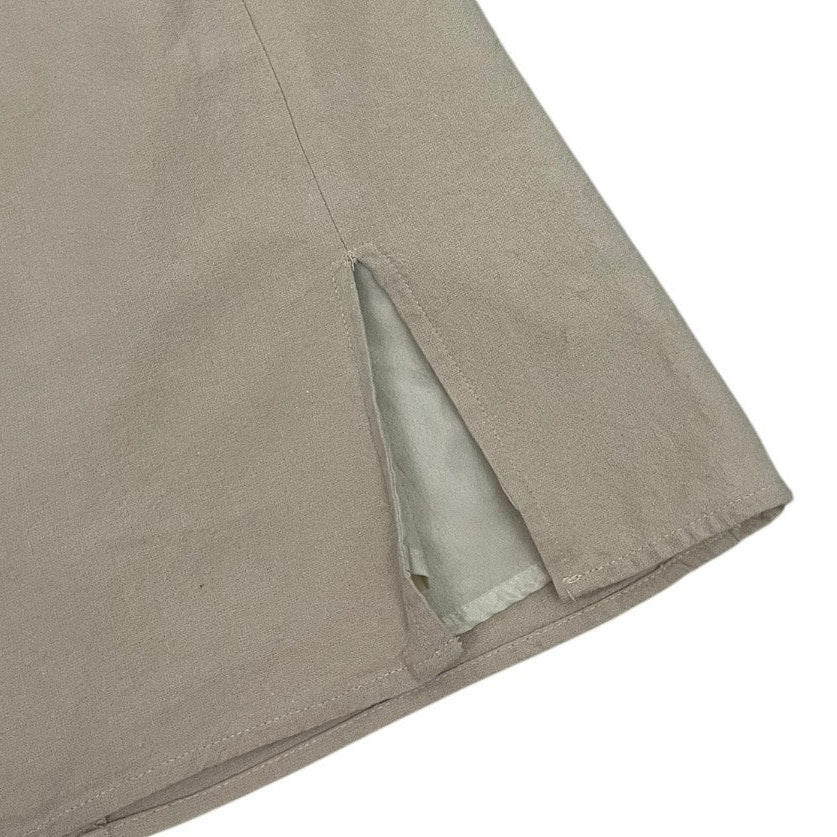 Eight Paris Beige Mini Skirt with Side Slit
