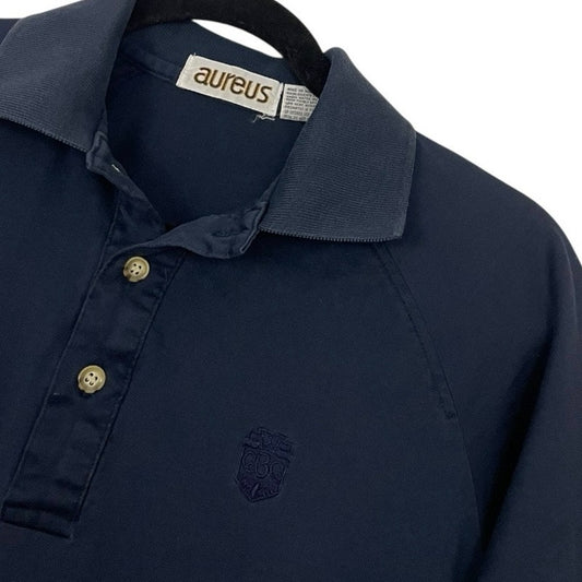 Aureus Mens Navy Blue Short Sleeve Polo Shirt