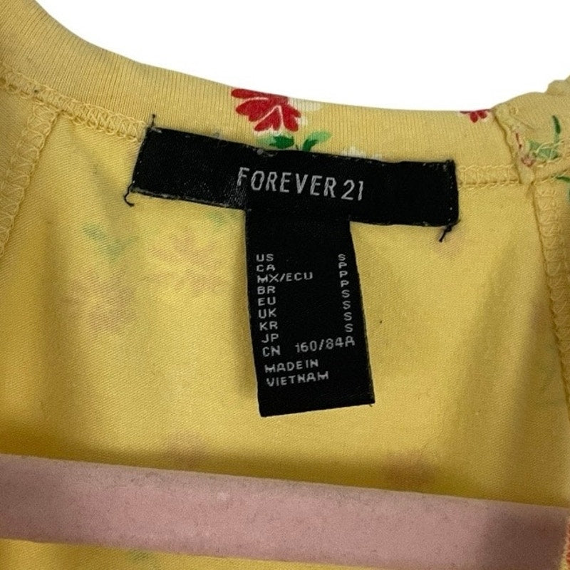 Forever 21 Yellow & Red Floral Bodysuit