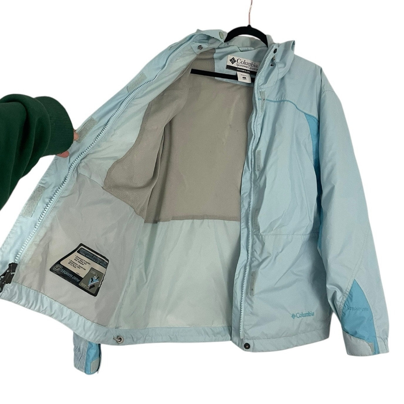 Columbia Blue Storm Dry Zip Up Hooded Winter Coat