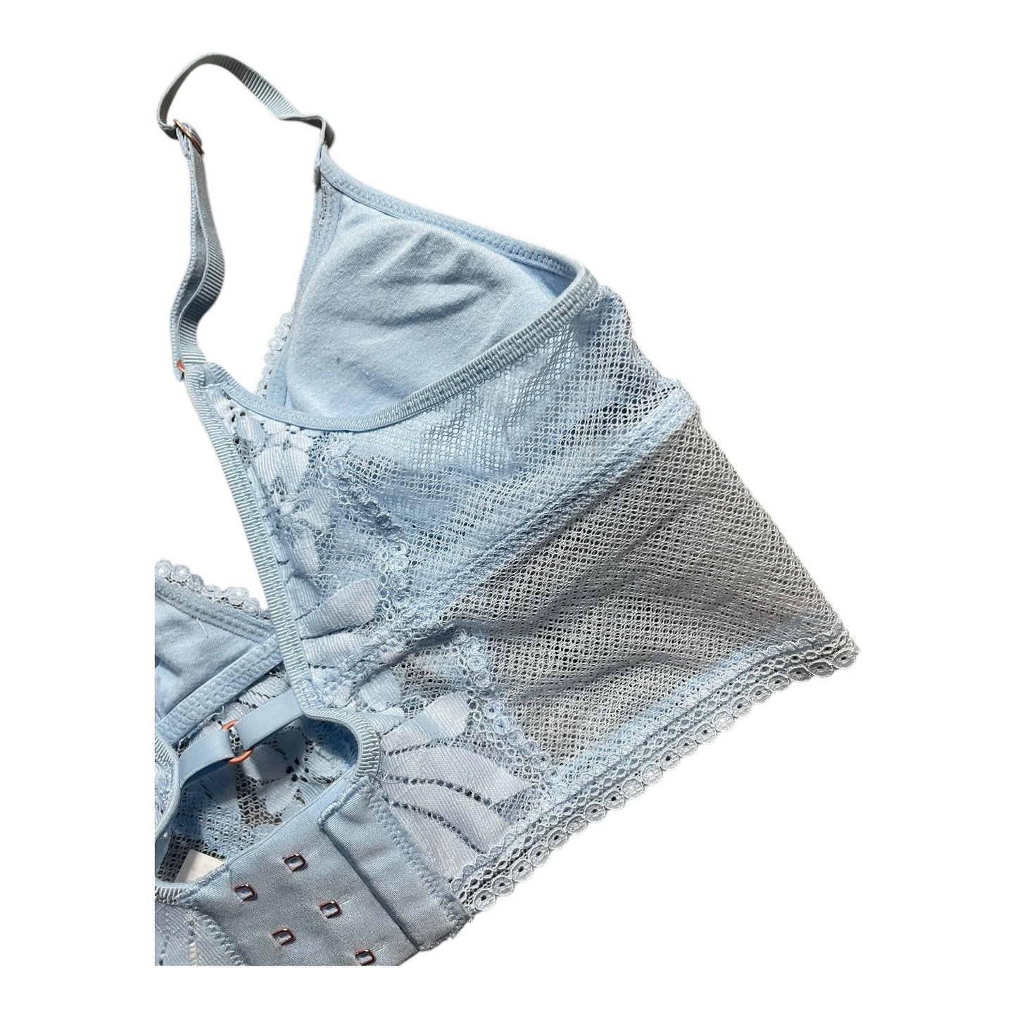 Aerie Blue Floral Lace Padded Bralette