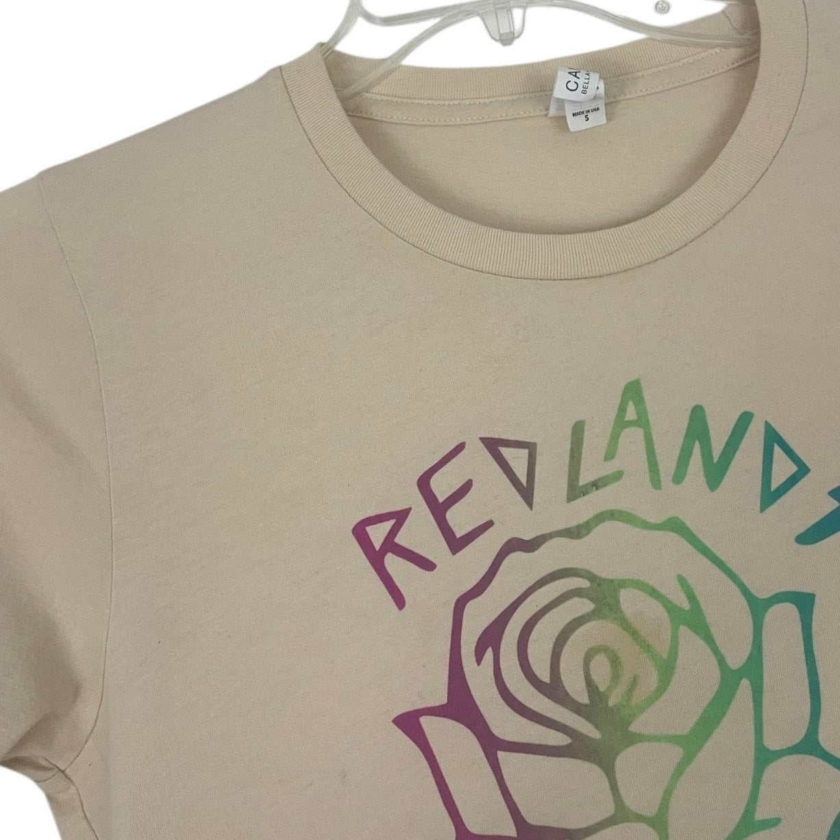 Bella + Canvas Soft Cream Redlands Rose Graphic Top