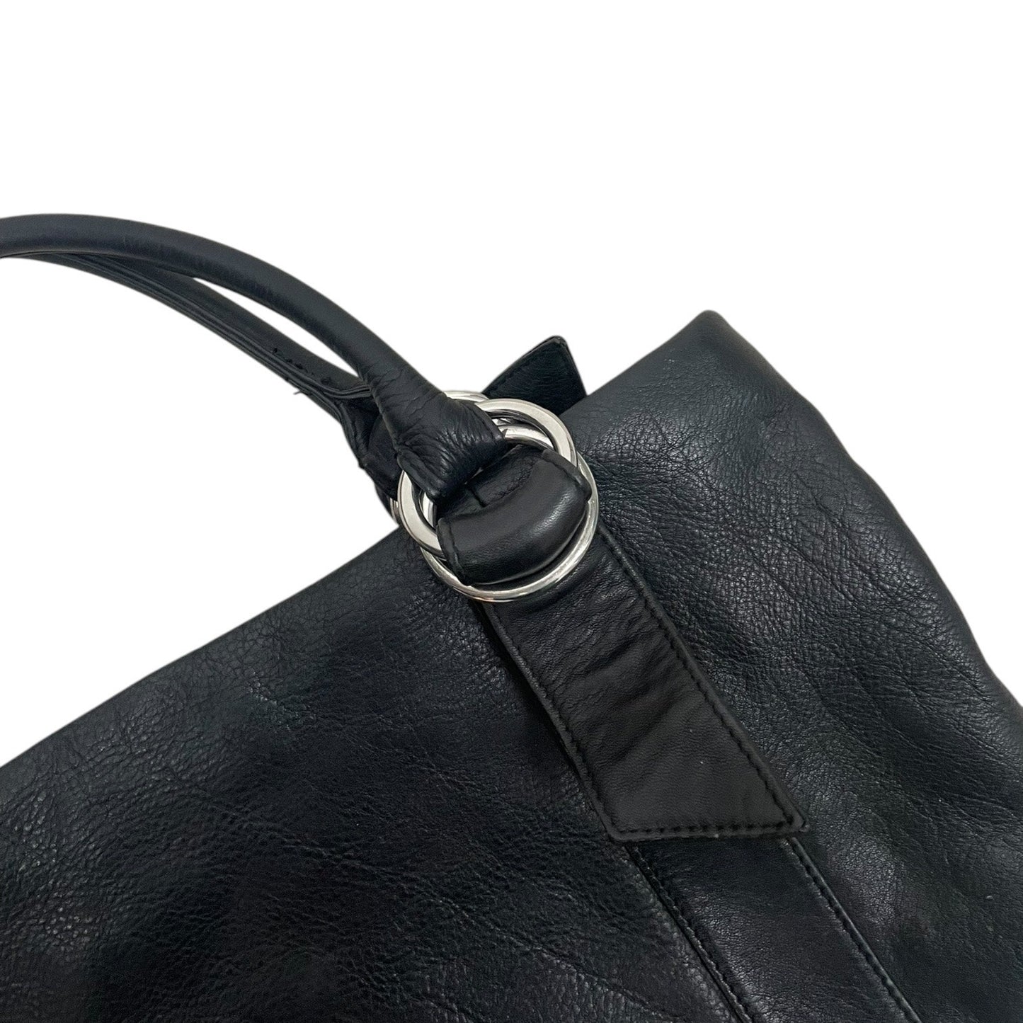 Express Design Studio Black Leather Shoulder Purse Bag
