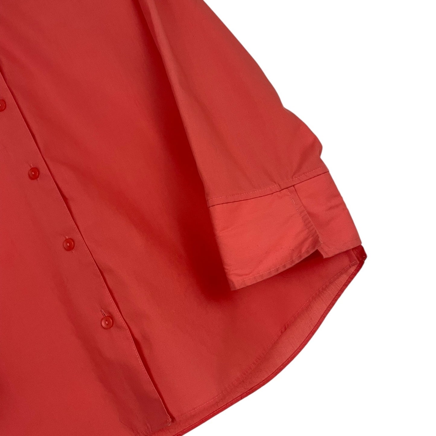 Westbound Vibrant Coral Wrinkle Free Long Sleeve Button Down Blouse