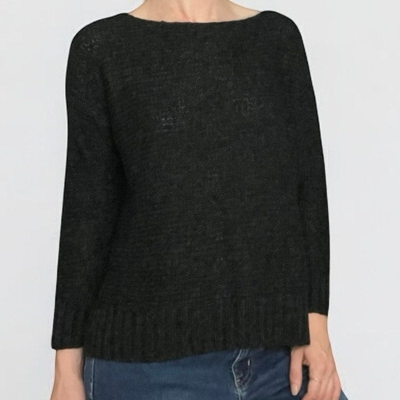 RD Style Dark Grey Knit Crewneck Sweater