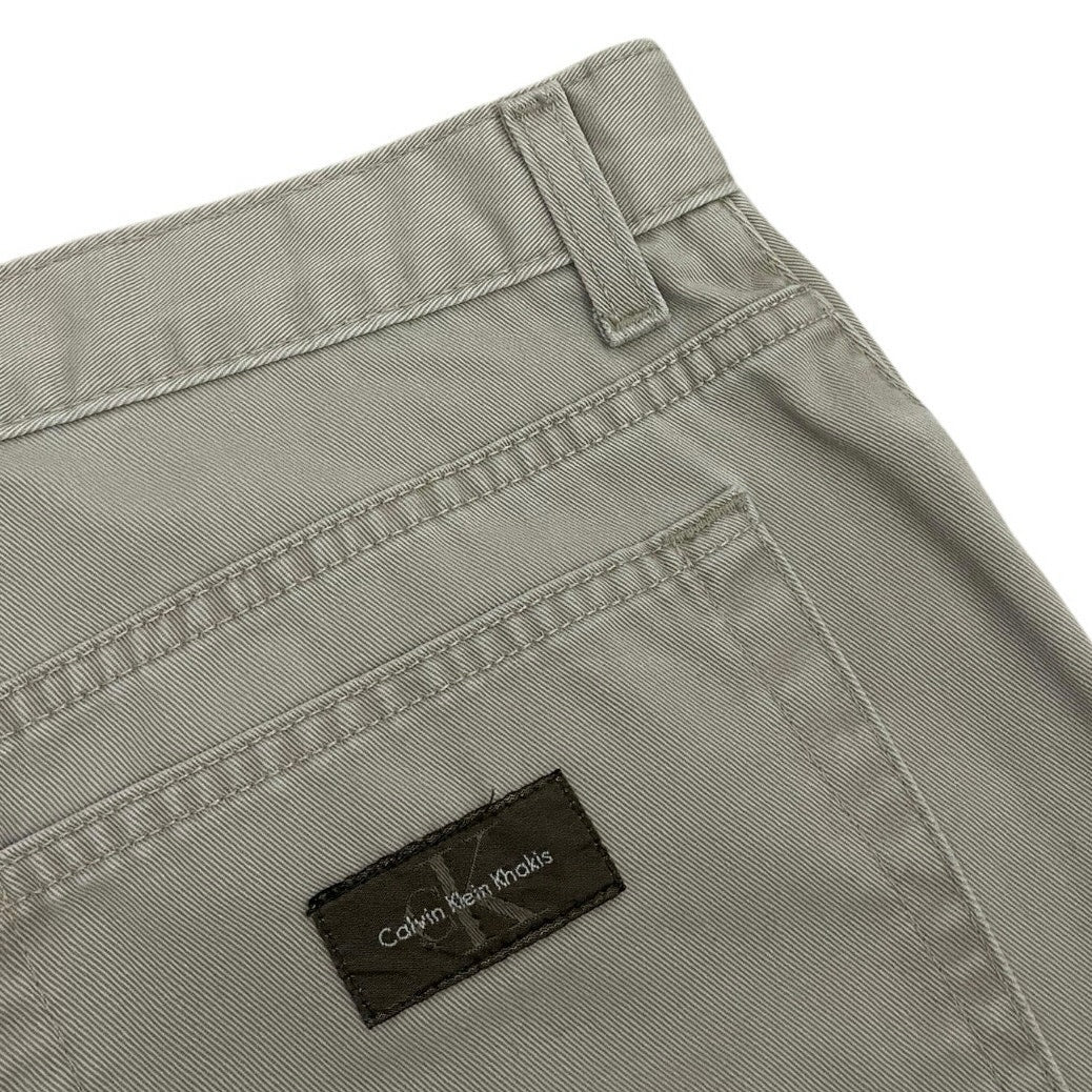 Calvin Klein Jeans Beige Flat Front Twill Khaki Shorts