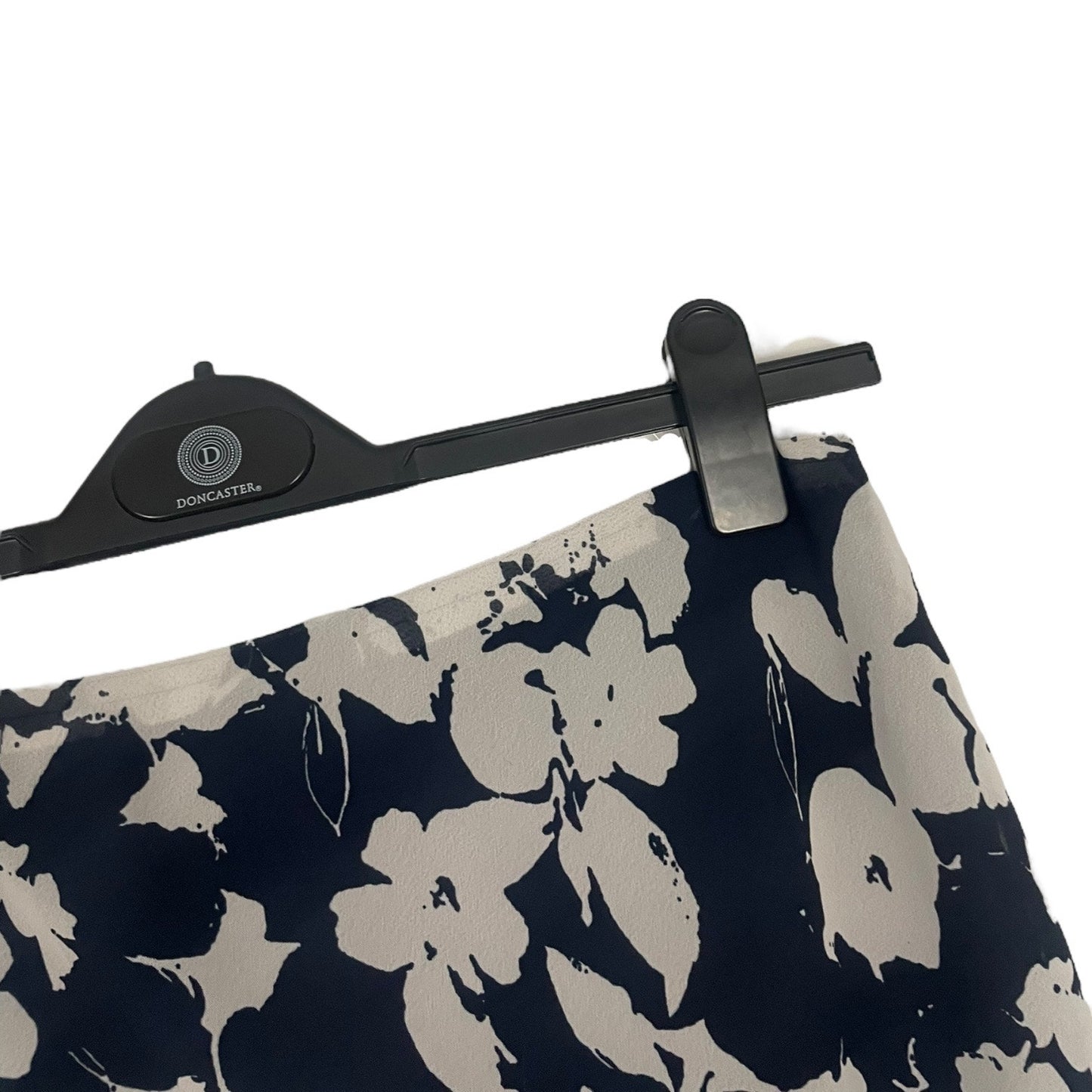 Chaps Vintage Navy Blue & White Floral Skirt