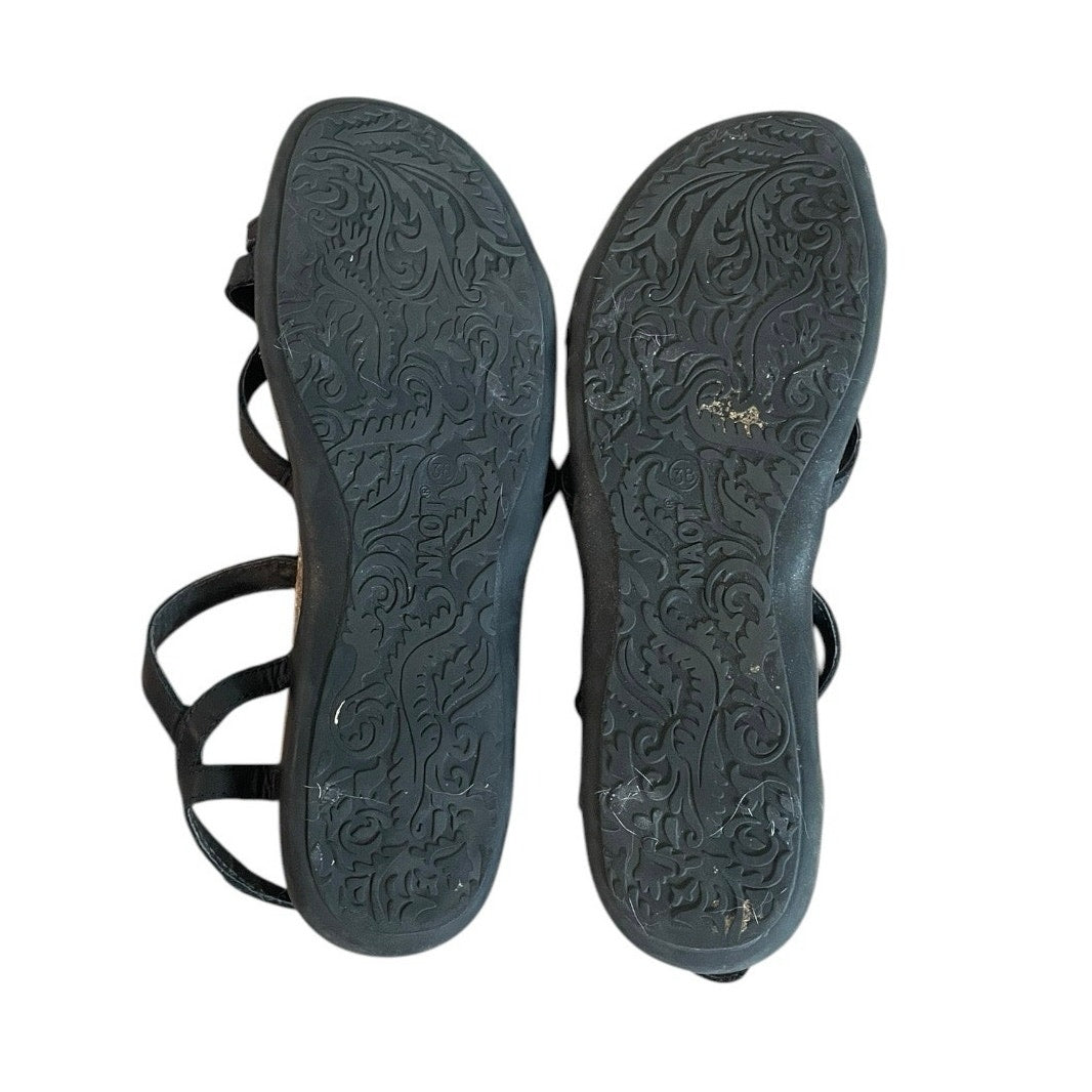 Naot Black Strappy Boho Sandals