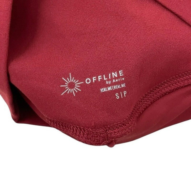 Offline by Aerie Real Me Burgundy Lace Mini Shorts