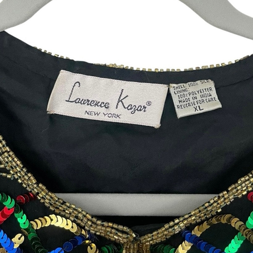 Laurence Kazar Vintage Sequin Beaded Evening Jacket