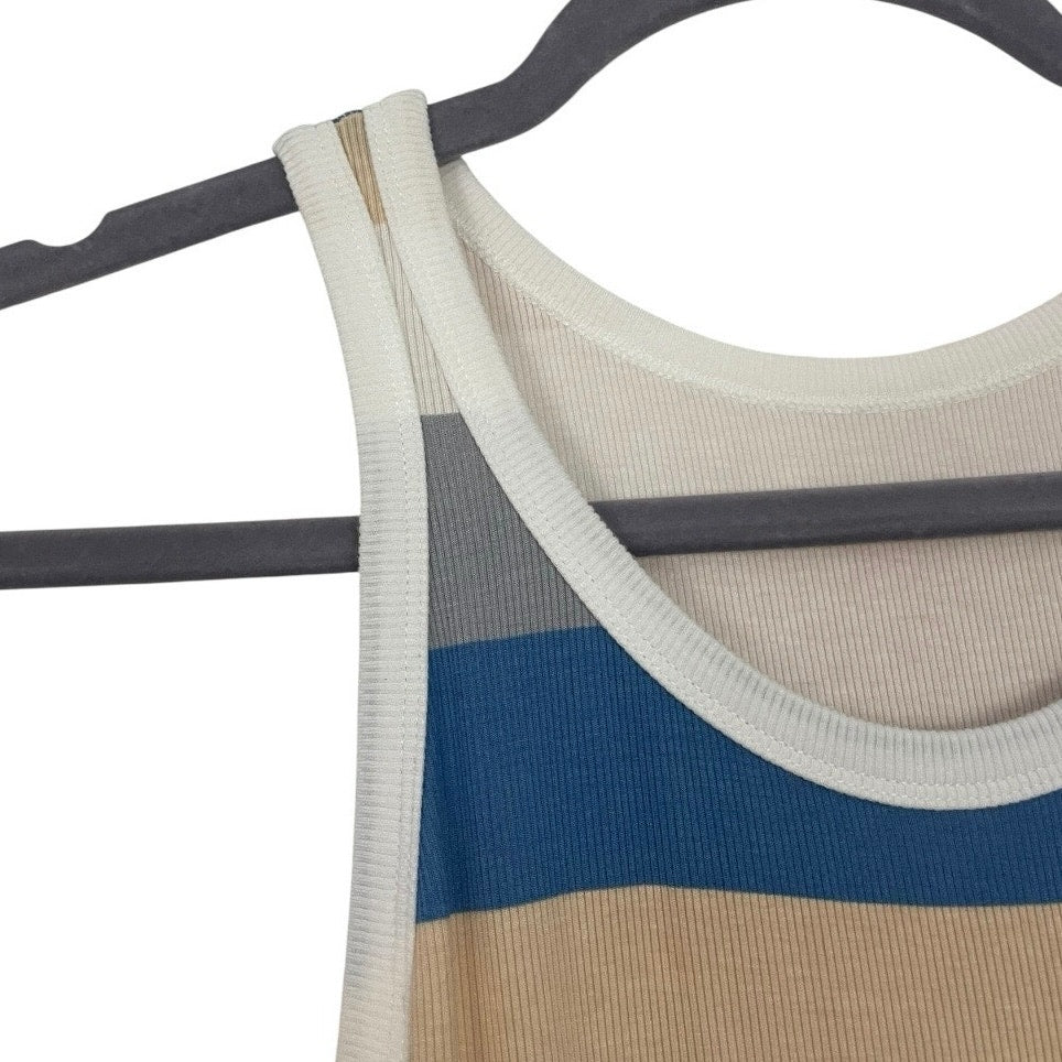 Colorful Striped Ribbed Bodycon Mini Dress