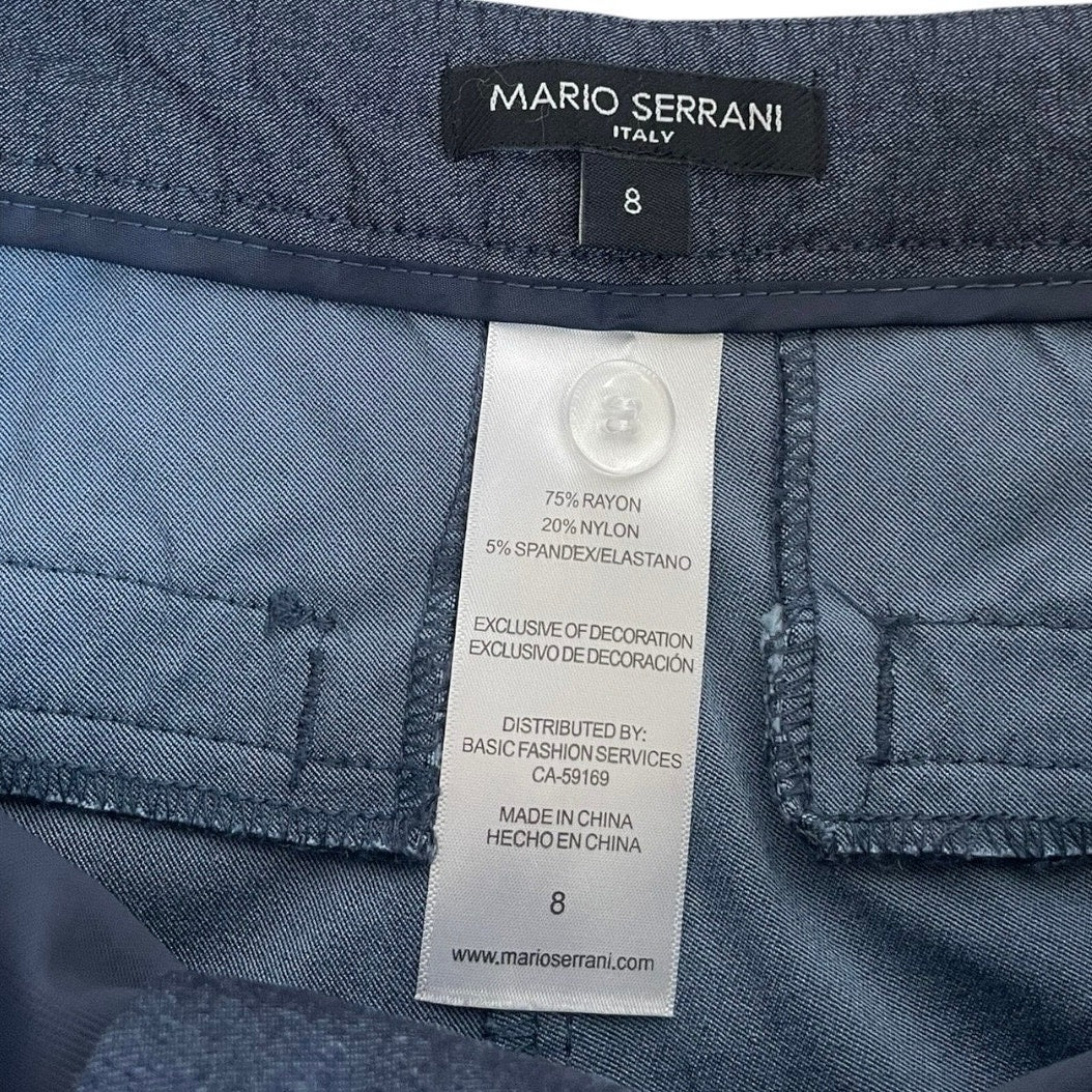 Mario Serrani Navy Blue Midi Shorts