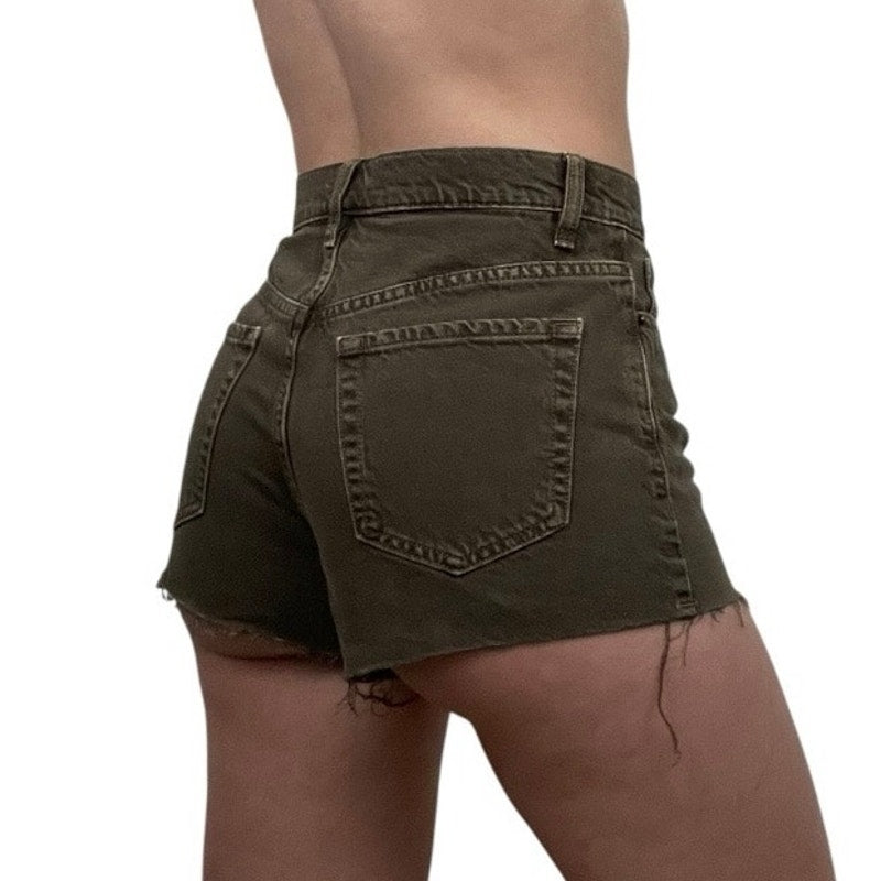 PacSun Brown Denim Vintage High Rise Mini Jean Shorts