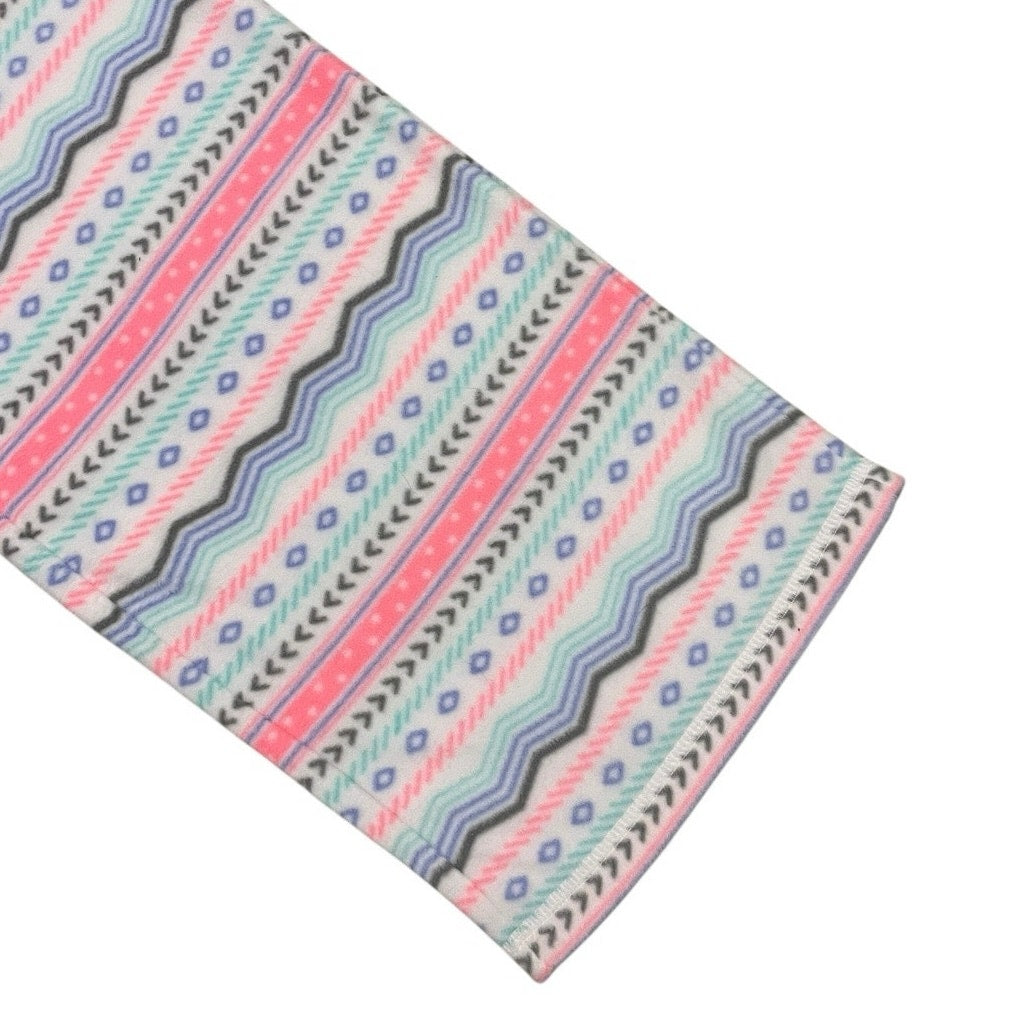SO Intimates Soft Colorful Geometric Fluffy Striped Pajama Pants