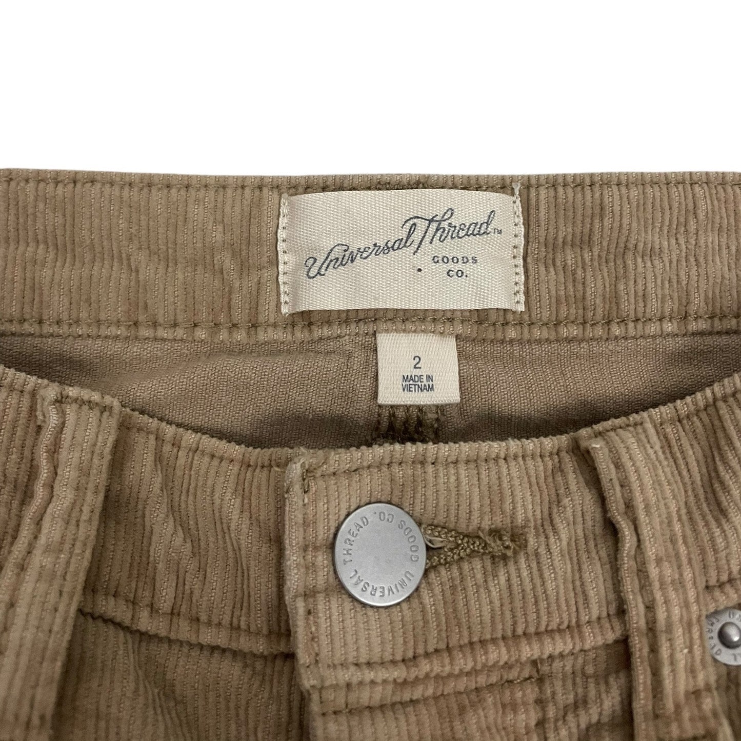 Universal Thread Beige Corduroy Mini Skirt