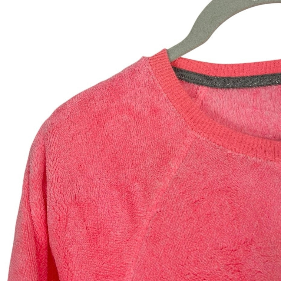 SO Intimates Vibrant Pink Soft Fluffy Fur Long Sleeve Top