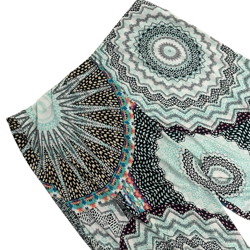 Au Soleil De St. Tropez Colorful Mandala Print Boho Pants