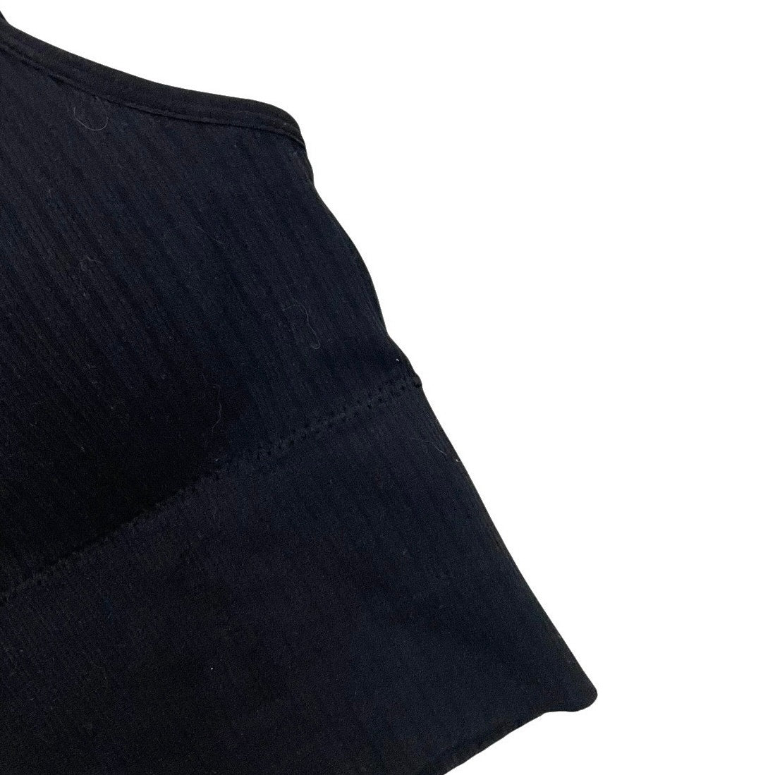 Black Ribbed Padded Cropped Tank Top
